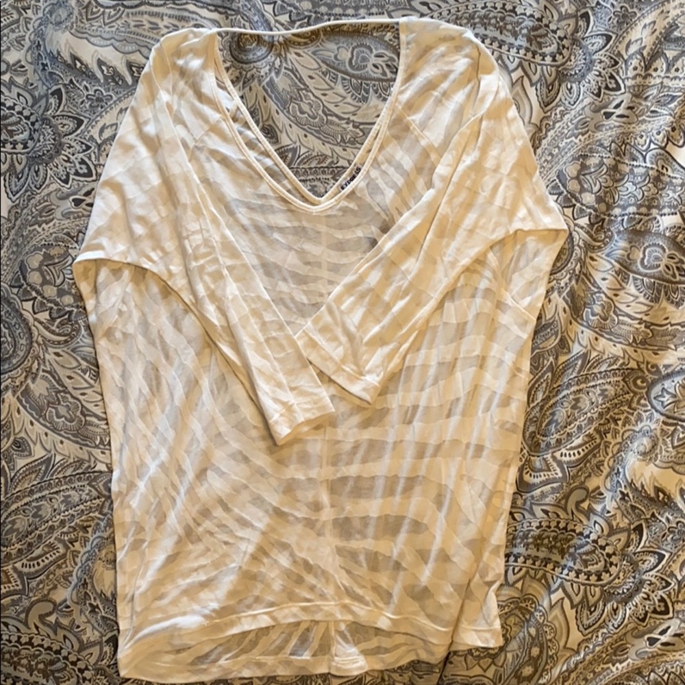 Animal Print Sheer cotton poly top. Brand New